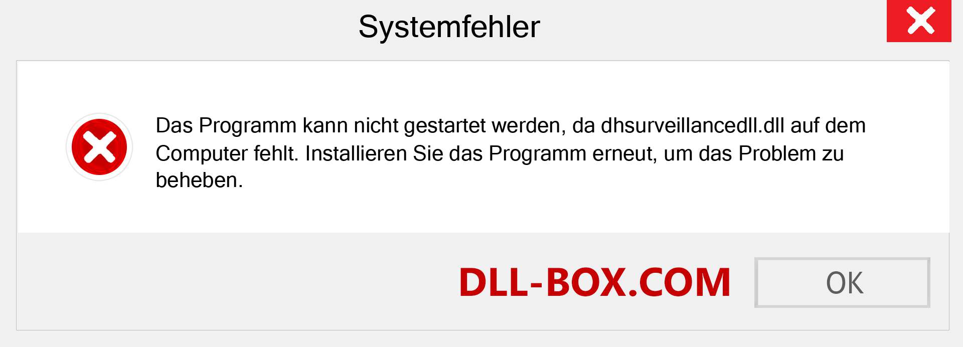 dhsurveillancedll.dll-Datei fehlt?. Download für Windows 7, 8, 10 - Fix dhsurveillancedll dll Missing Error unter Windows, Fotos, Bildern